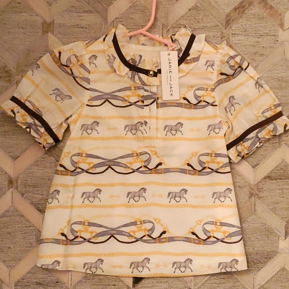Janie and Jack Equestrian riding shirt.  NWT.
